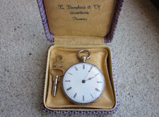 OROLOGIO DA TASCA BORDIER GENEVE AIGUILLES 13622 CHIAVE CHIAVETTA FUNZIONANTE