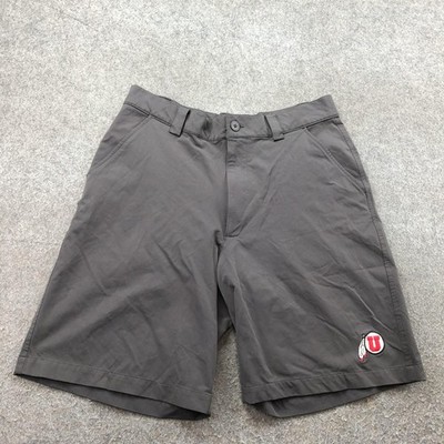 Utah Utes Shorts Mens 32 Gray NCAA College Under Armour Golf Stretch Athletic