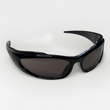 Balenciaga BB0253S 001 Black Wrapauround Sunglasses