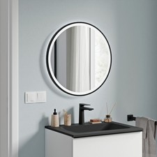 Bernstein Badspiegel VARO FRAME rund LED Bele...