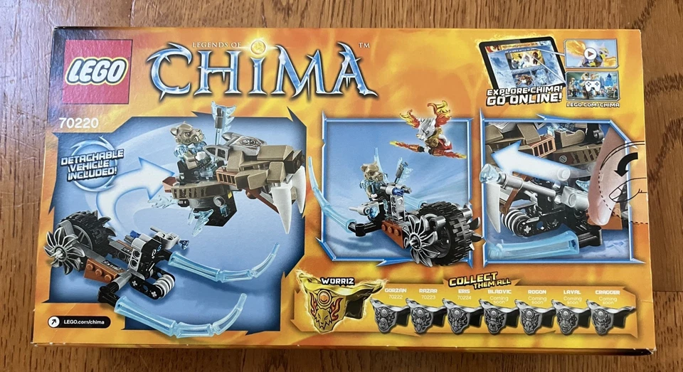 LEGO LEGENDS OF CHIMA: Strainor's Saber Cycle (70220) - New in Sealed Box - Image 2 of 4
