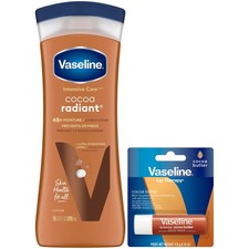 Vaseline Intensive Care Cocoa Radiant Hand & Body Moisturizer + Lip Therapy