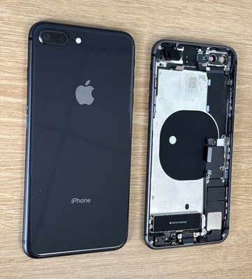 iPhone 8 Plus Space Gray Back Housing Replacement OEM W Small Parts Grade AB