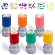 6 Colorful Teacher Stamps - Picture Behavior Motivation Stamps for Teachers...