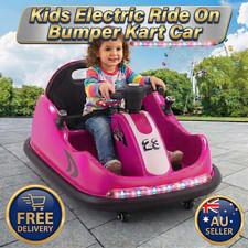 Kids 6V Ride On Bumper Kart Electric Car Pink Remote Control Toy