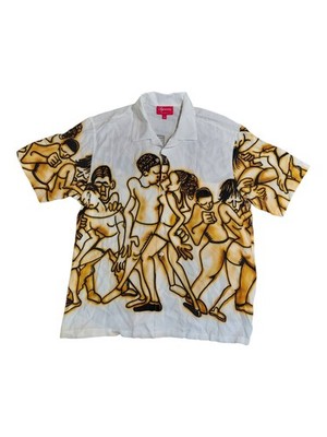Supreme SS21 Dancing Figures Rayon Button Up Shirt Size SMALL