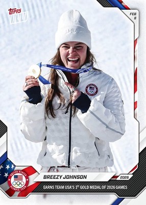 *READY TO SHIP* Breezy Johnson - 2026 Olympics Topps NOW  - Card 2