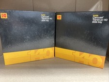  2 Kodak Carousel Transvue 140 Slide Trays With Original Boxes and Instructions