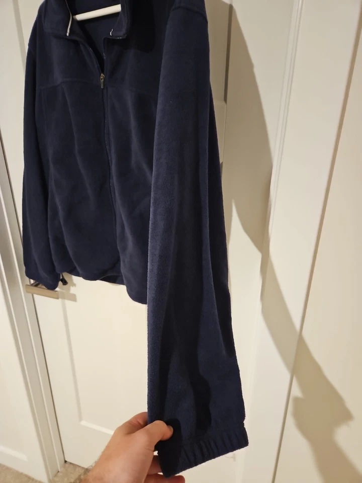 Chaqueta polar con cremallera completa Tek Gear azul marino para hombre talla L Foto 4 de 4