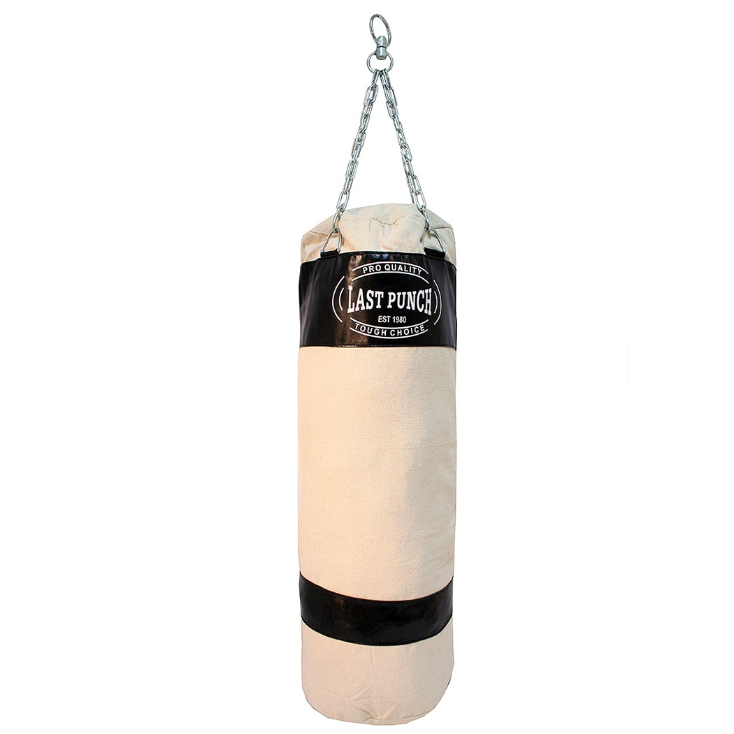 Last Punch Heavy Duty Black Punching Bag with Chains