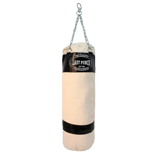 Last Punch Heavy Duty Black Punching Bag with Chains