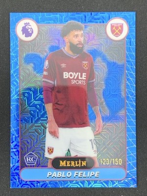Pablo Felipe 2025-26 Topps Merlin Premier League Blue Mojo RC /150 #190