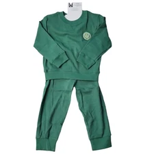 NWT Member's Mark Boys 2-Piece Long-Sleeve Playwear Set Green Smile 5T
