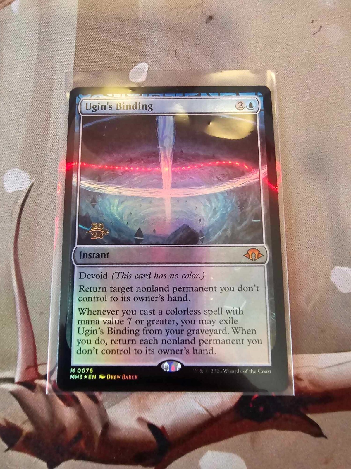 Ugin's Binding NM/M- Modern Horizons 3 (MH3) - Prerelease Stamp Foil Mythic Rare