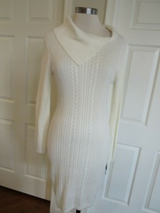 womens ivory sweater dress