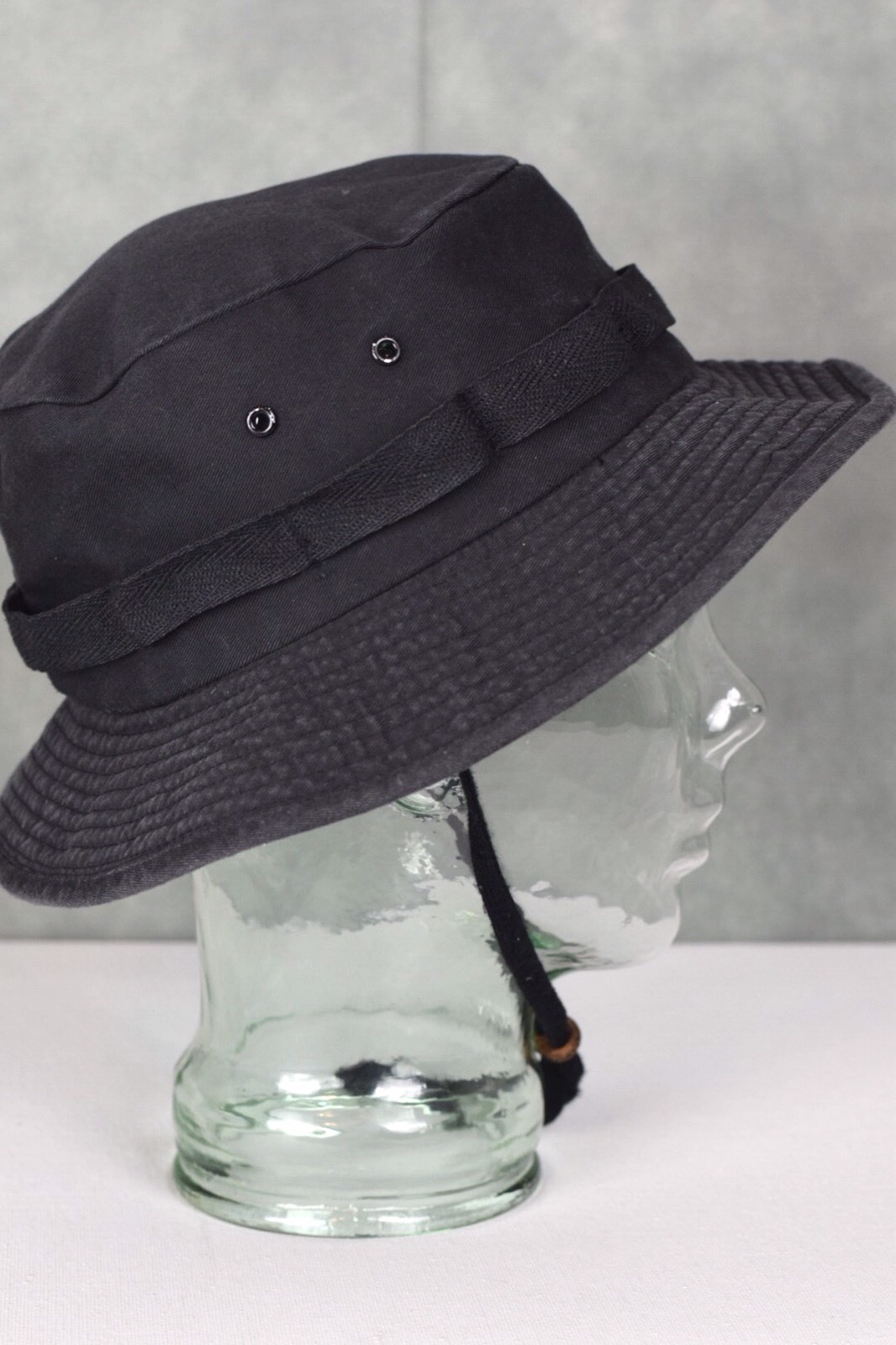 Vintage Black Military Mil Spec Hat Sun Hot Weather Type II Size Small