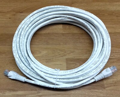 15m Siemon MC RJ45 Netzwerkkabel Cat5e U/UTP PVC geformt Boot 26AWG weiß SKY HD