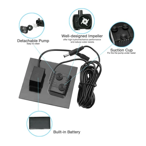 180L/H Panel Powered Solar Water Pump Feature Aquarium Fountain Garden Pool Pond - Picture 11 of 12