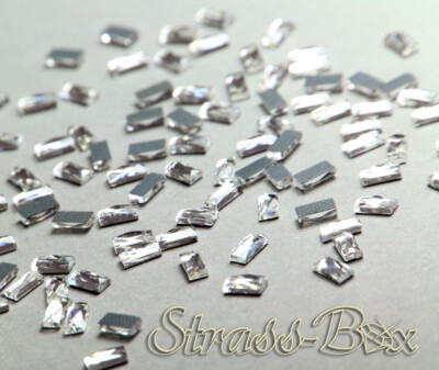 Hotfix RECHTECK CRYSTAL 2,5mm x 5mm Stückzahl wählbar Glas Form Strasssteine