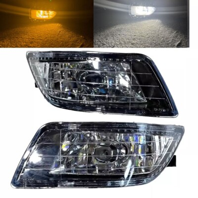 Pair LED Amber Front Fog Lamp w/White DRL for Toyota Chaser Tourer