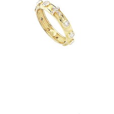 Anello DONNA gioielli Amen ROSARIUM ORO GIALLO ZIRCONI ROSARIO AROGB CROCE RING