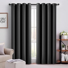 Image of THERMAL BLACKOUT CURTAINS READY MADE EYELET RING TOP OR PENCIL PLEAT +2 TIE BACK