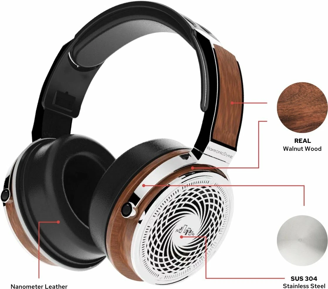 HarmonicDyne Helios 50mm German Engineered Dynamic Driver HiFi Headphone Linsoul