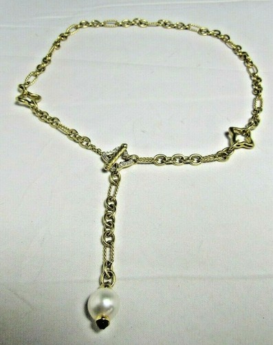 David Yurman Pearl \u0026 Diamond 18K Figaro 