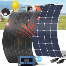 300W Flexible Solar Panel Mono 12V Portable Power Camping Home RV Battery Charge