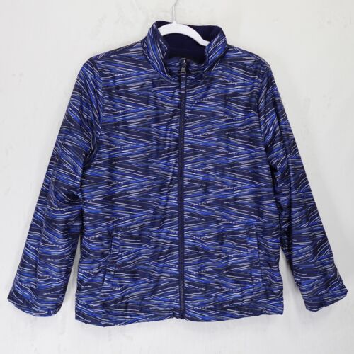 Swiss Tech Jacket Boys XL Womens XS Blue Fire Fleece Lined Soft Shell Front Zip - Afbeelding 1 van 16
