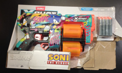 X-Shot SKINS Dread Dart Blaster - Sonic the Hedgehog by ZURU Hyper Spike