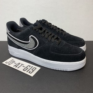 air force 1 chenille swoosh black