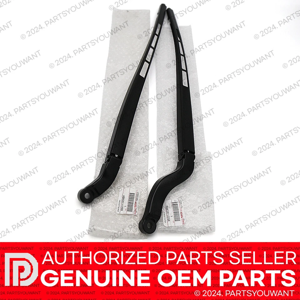 GENUINE Toyota 08-18 Tundra Sequoia Front Left + Right Windshield Wiper Arm SET Foto 2 de 4