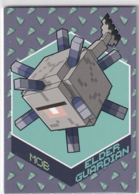 Panini Minecraft Time to Mine Trading Cards Nr. 204 Mob Card Elder Guardian