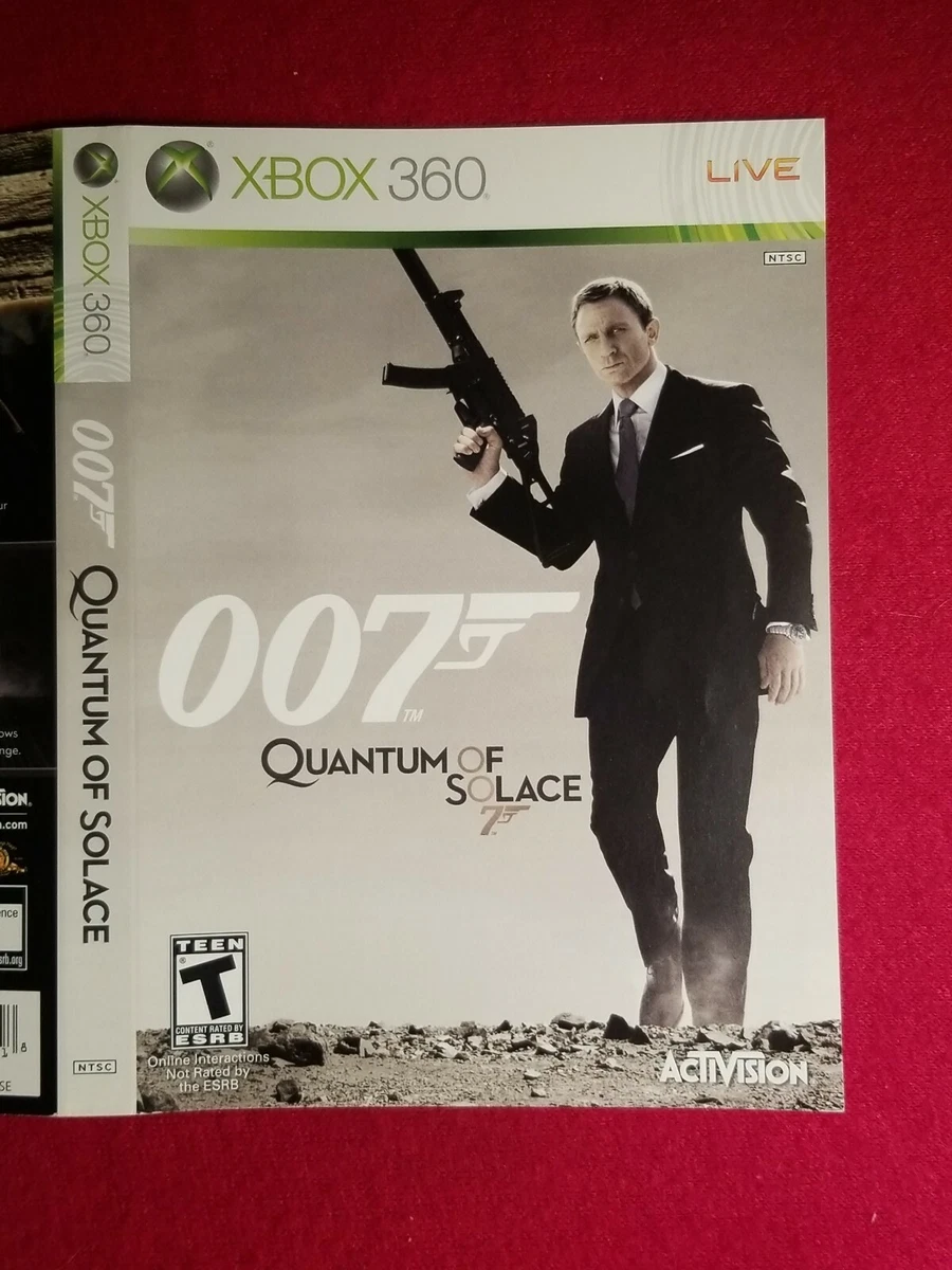 XBOX 360 007 Quantum of Solace ARTWORK ONLY NO GAME DISC HARD
