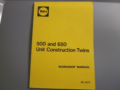 BSA 500 and 650 Unit Construction Twins Workshop Manual 00-4177