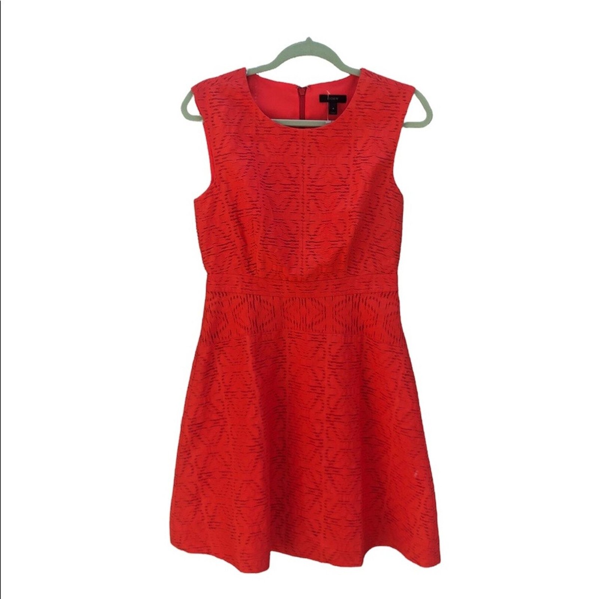 j crew orange eyelet dress J.CREW Coral Orange Eyelet Puff Sleeve Maxi Dress