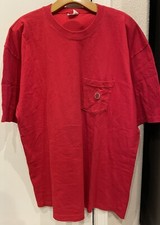 VTG 90s Tommy Hilfiger Crest Pocket T-shirt Red Made in USA Mens XL