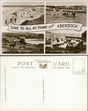 Abersoch 4 Views Real Photo RP W2668 Tucks 