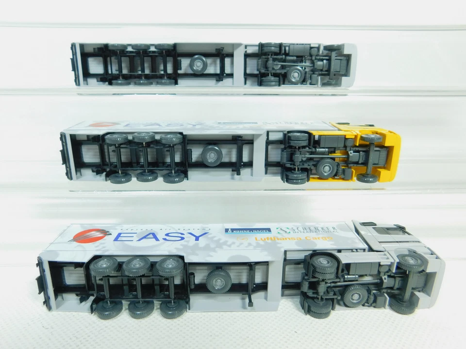 3X H0 1:87 Sattelzug Mercedes Easy/Schenker/Lufthansa, S.G #BO690-0,5 - Photo 3/4