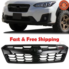 For 2018-2020 Subaru Crosstrek Front Bumper Center Grille Glossy Black W/ Chrome