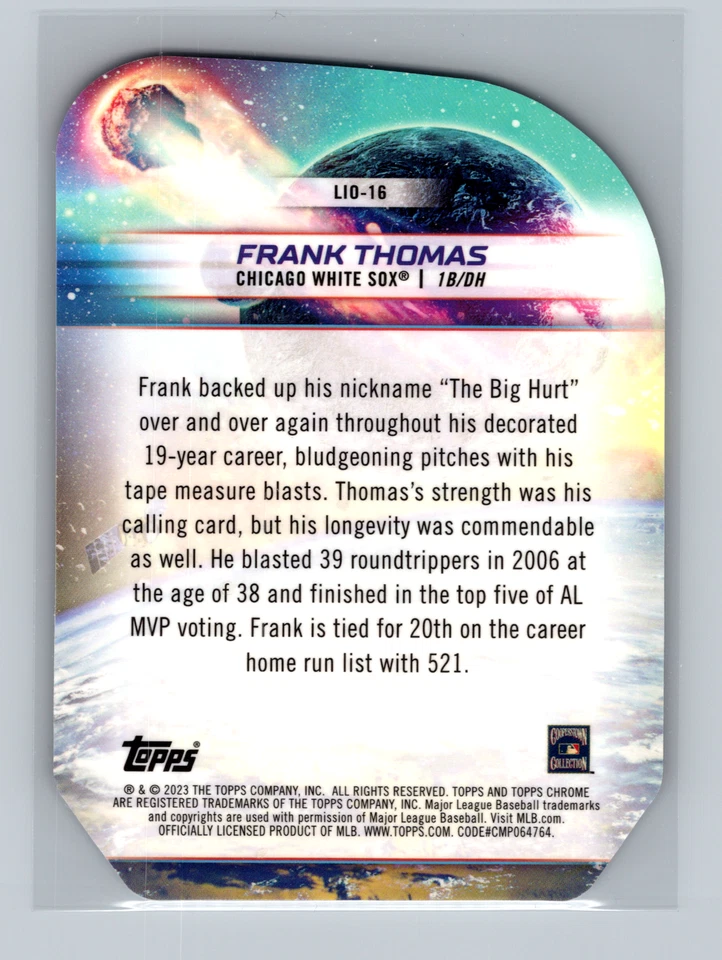 2023 Topps Cosmic Chrome Launched Into Orbit Frank Thomas #LIO-16 White Sox - Image 2 of 2