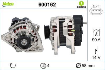 VALEO 600162 Alternator for HYUNDAI,KIA