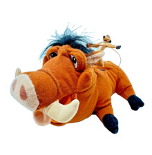 Disney The Lion King Pumbaa w/ Riding Timon 8" Plush Stuffed Animal Hasbro 2002
