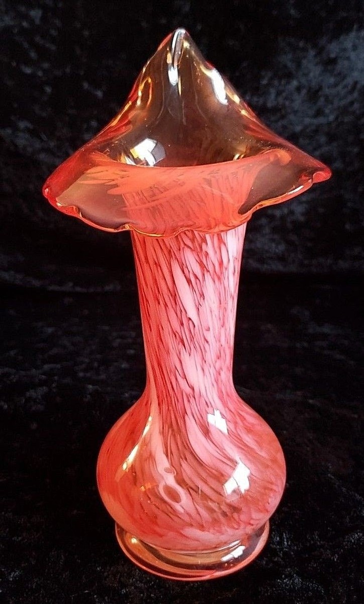 Murano Italy art glass Jack in the pulpit vase 7.5