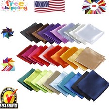 Men's 30-Pack Solid Color Satin Pocket Squares - 8.6  Stylish Accessories