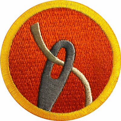 Sewing Wilderness Scouts Merit Badge Embroidered Iron on Patch