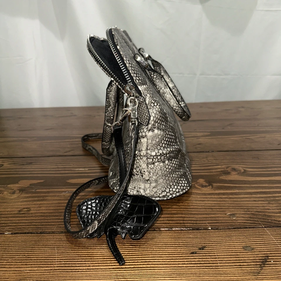 Bolso de Mano Christian Siriano New York Yasmine Natural Nuevo Con Etiquetas Piel de Serpiente Foto 4 de 4