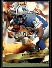 1993 Wild Card #124 Barry Sanders Lions Football Card 0901K