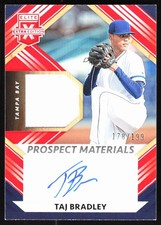 2022 Panini Elite Extra Edition Prospect Materials Signatures Orange Taj Bradley